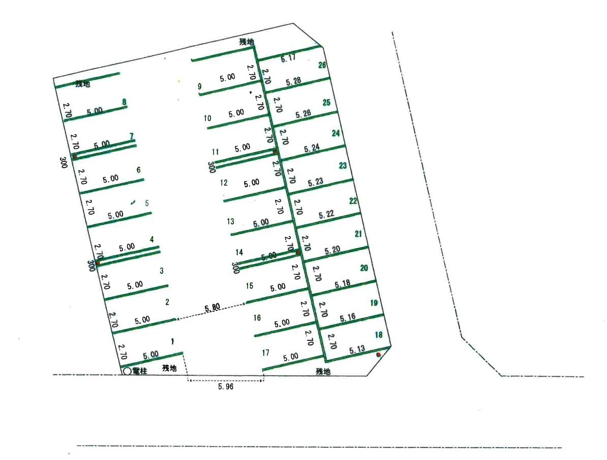 T-PARK鶴間の駐車配置図