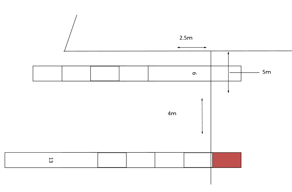 田宮本町第一駐車場の駐車配置図