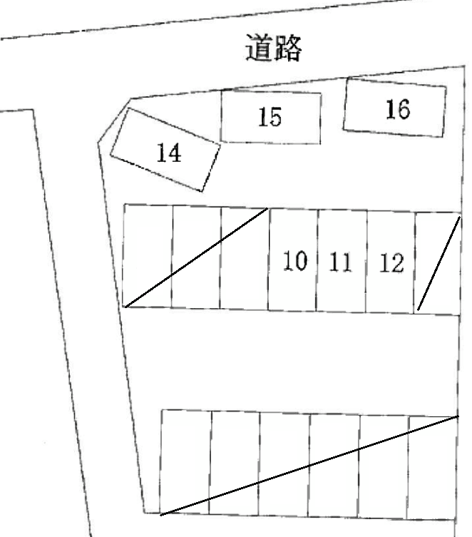 小島南駐車場の駐車配置図