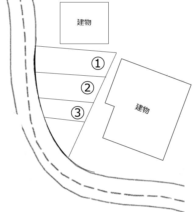 伊良林1駐車場の駐車配置図