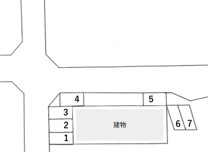 スマイルパーク栄ハイム155の駐車配置図