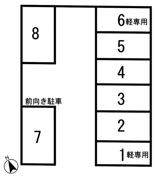 318駐車場の駐車配置図
