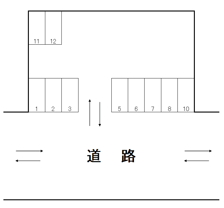 小島9丁目駐車場の駐車配置図