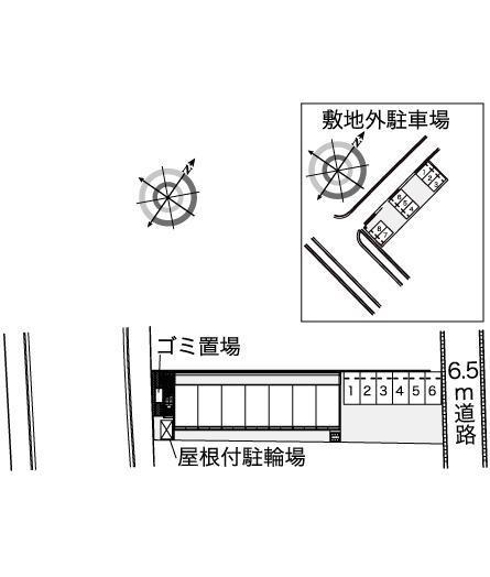 Oshima(42288) 敷地外駐車場の駐車配置図
