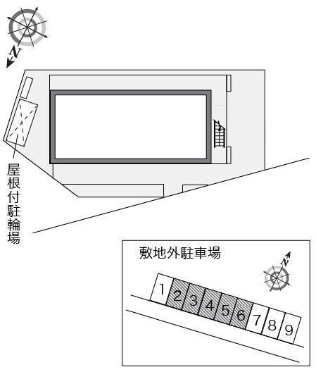 S・K梶山(13192) 敷地外駐車場の駐車配置図
