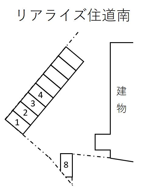リアライズ住道南の駐車配置図