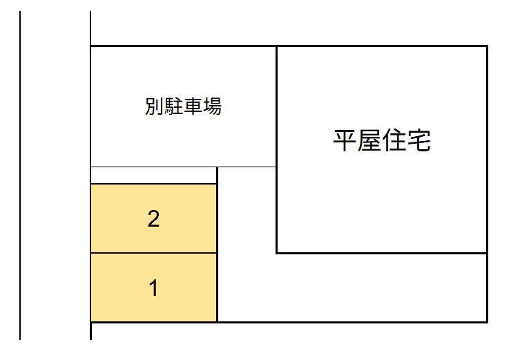東石川パーキングの駐車配置図
