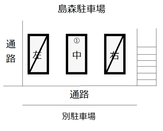 島森駐車場の駐車配置図
