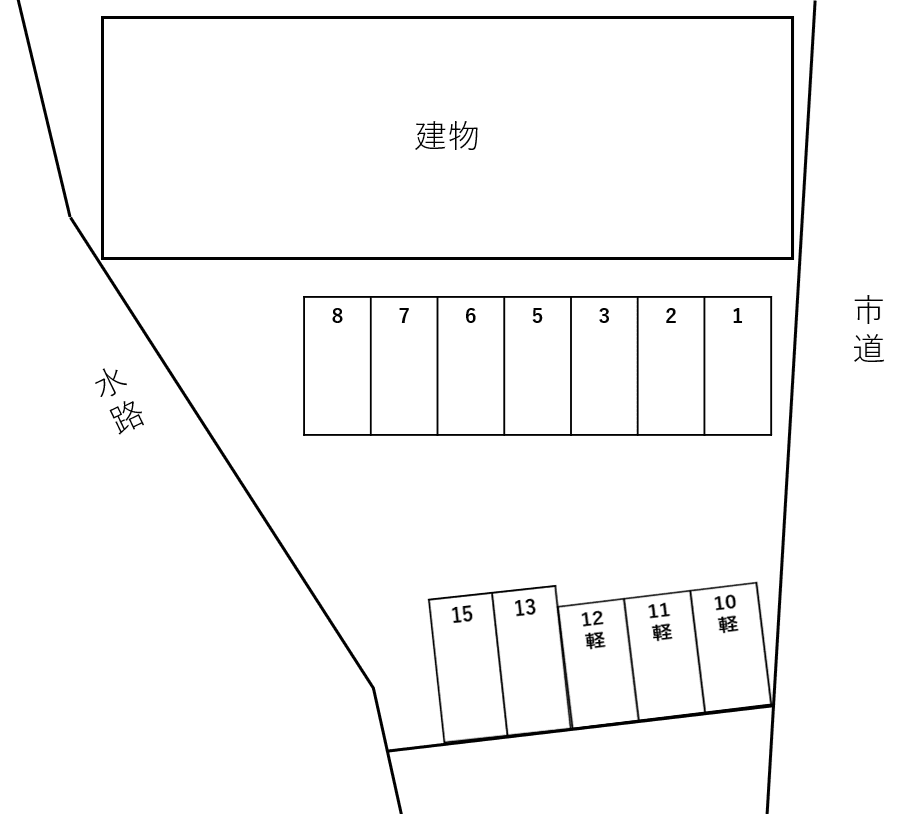 Arkadia別駐車場の駐車配置図