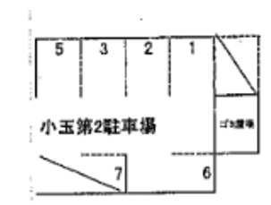 CD483 小玉第2駐車場の駐車配置図