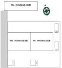 MS.HOUSE58上北島の駐車場