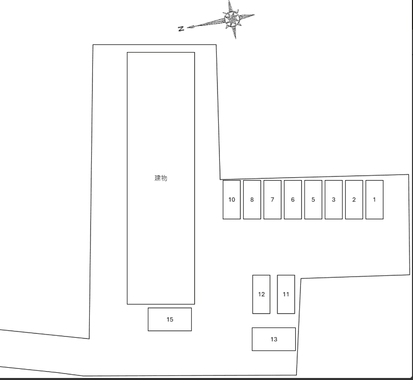 YUI HEIGHTS別駐車場の駐車配置図