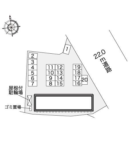 翼(40250)の駐車配置図