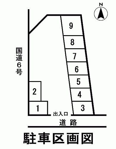 天ノ田駐車場の駐車配置図