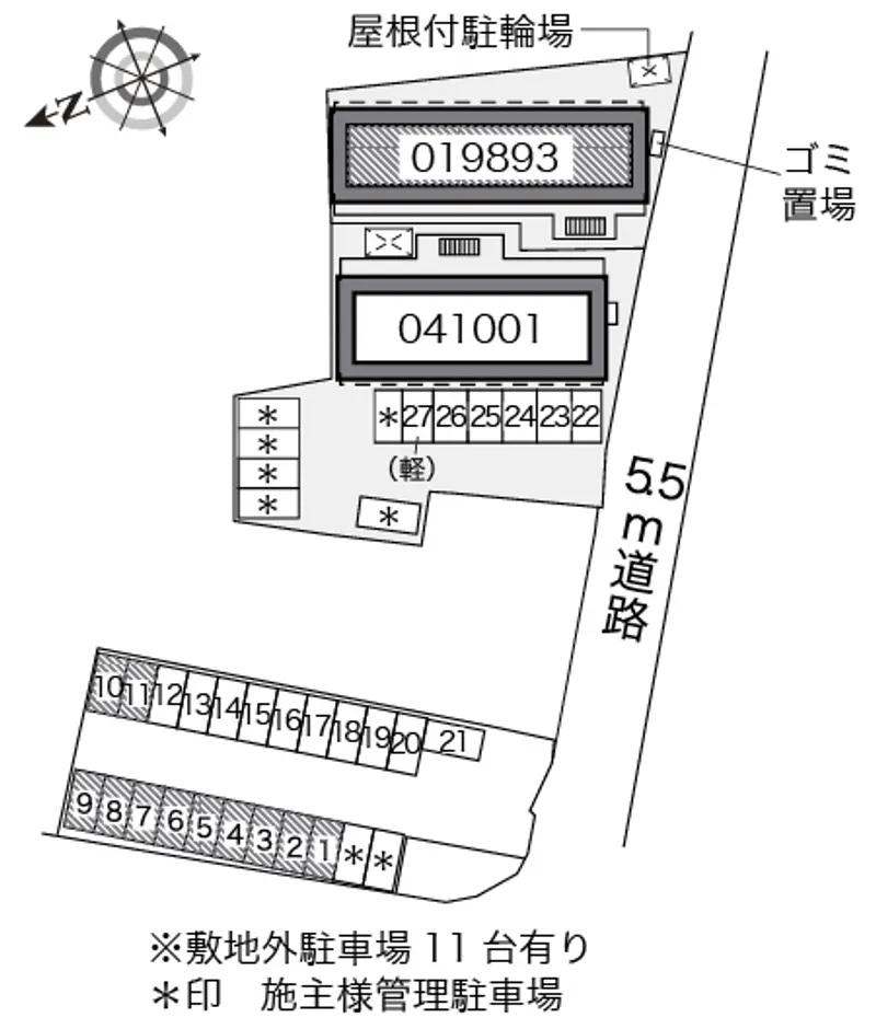 かなえ(19893) 敷地外駐車場の駐車配置図