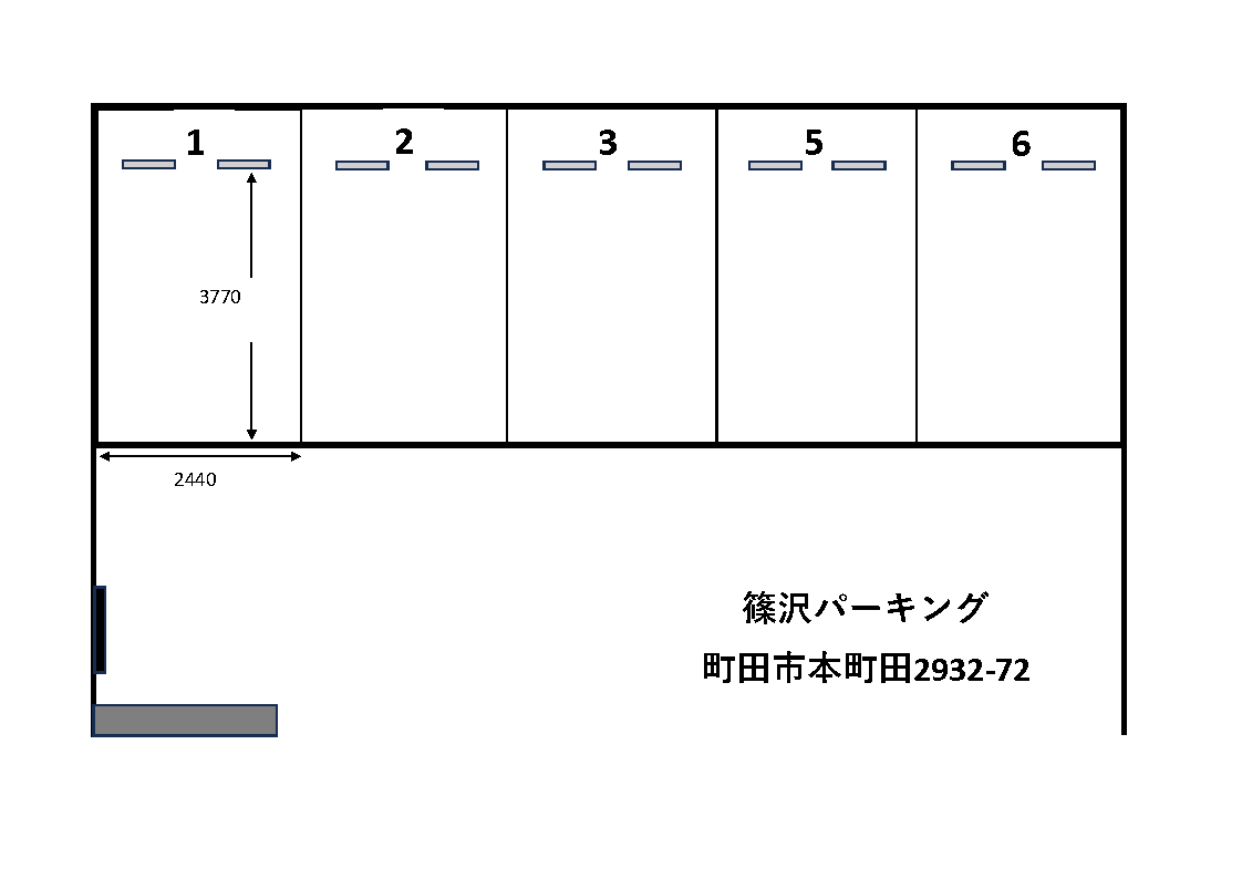 篠沢パーキングの駐車配置図