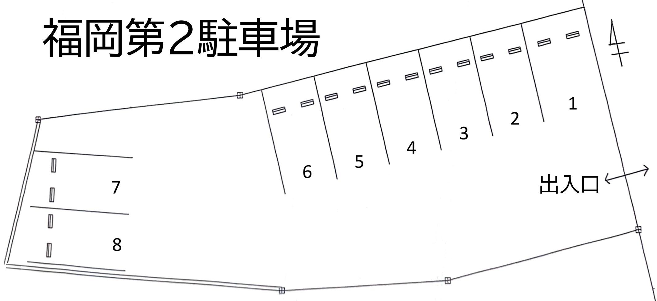 福岡第2駐車場の駐車配置図