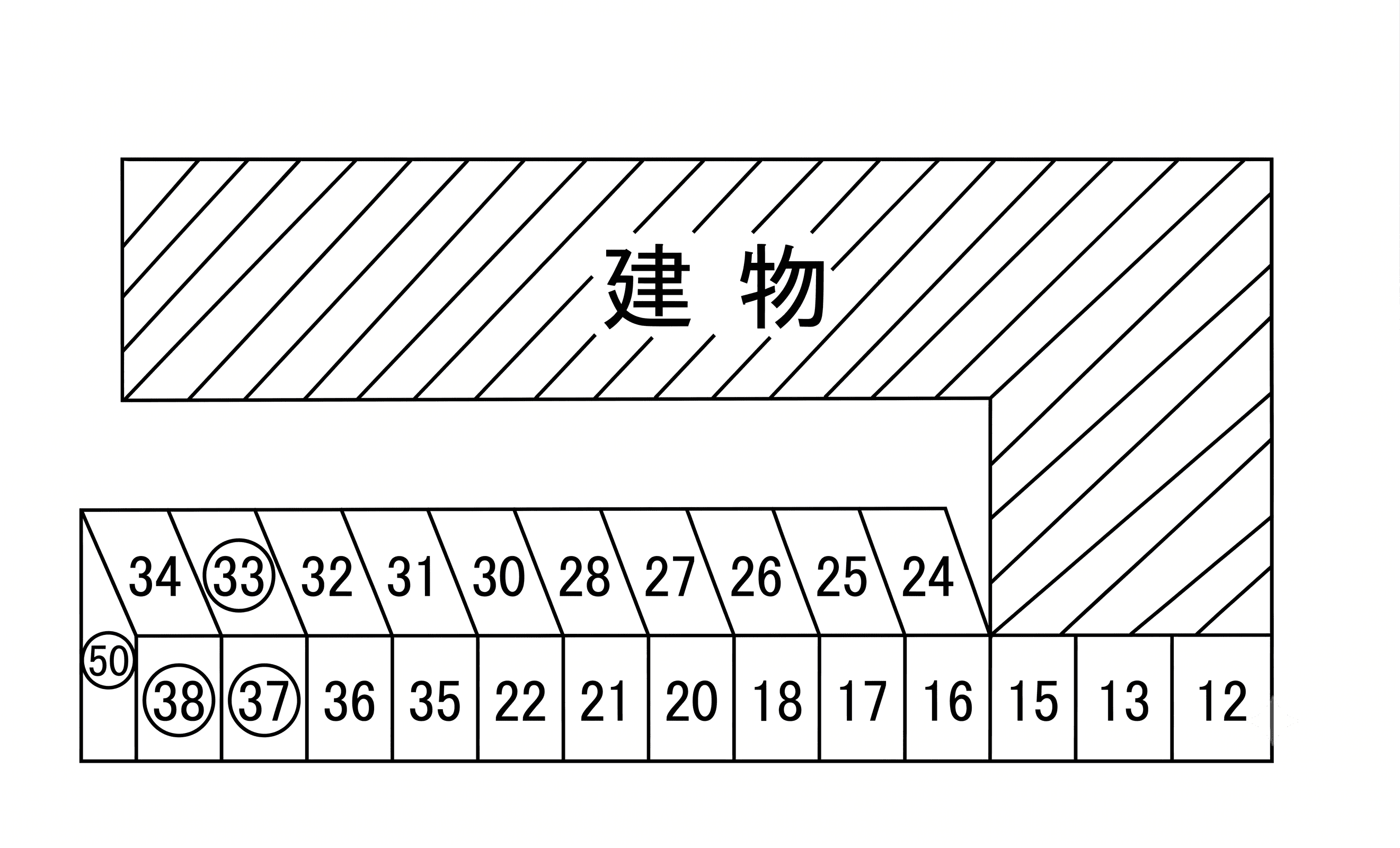 Casa (22485) 敷地外駐車場の駐車配置図
