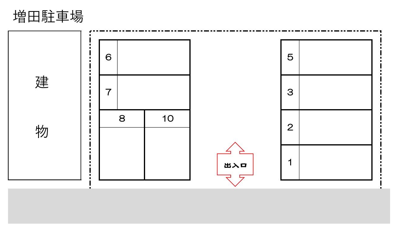 増田駐車場の駐車配置図