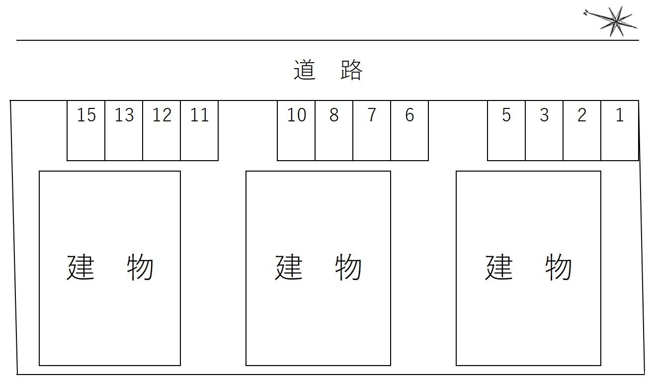 83010DUPLEX林島Aの駐車配置図