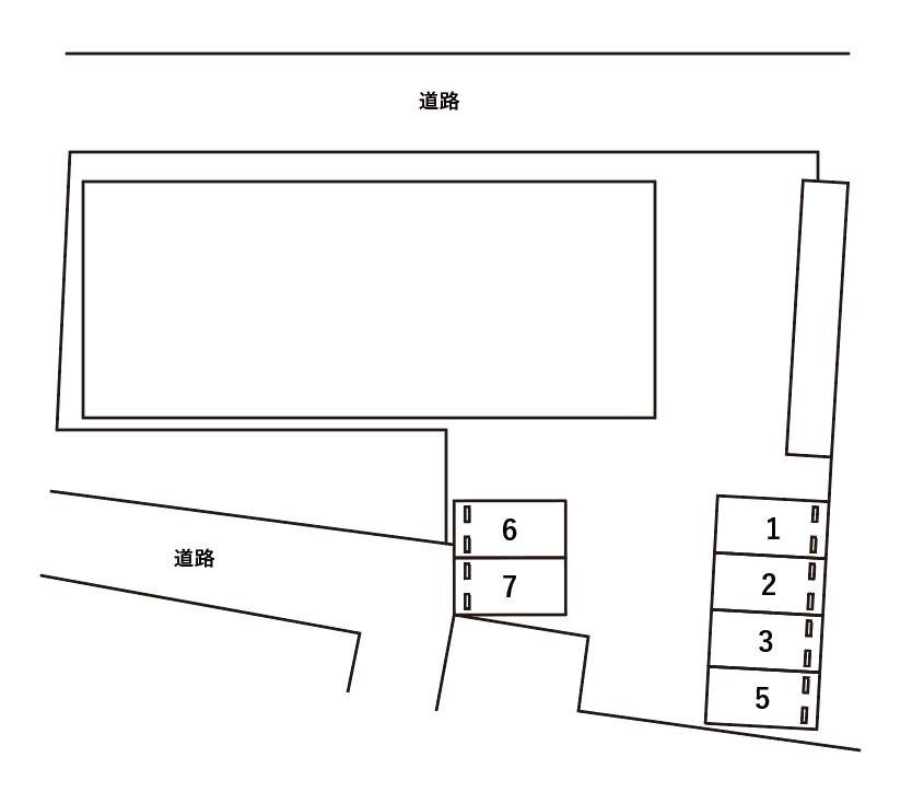 アスピリア 砂 駐車場の駐車配置図