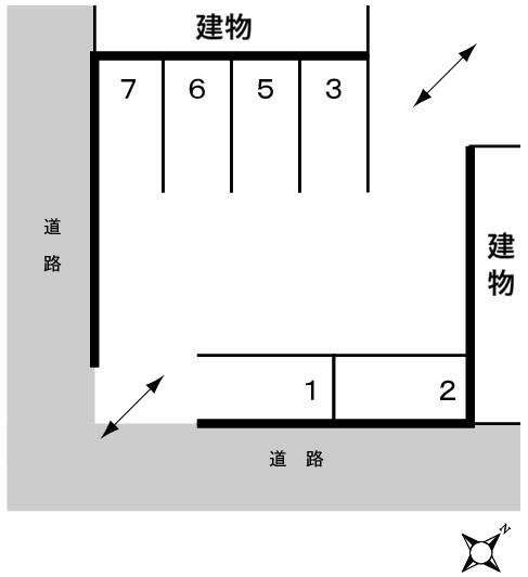 枝松スマイルパーキングの駐車配置図