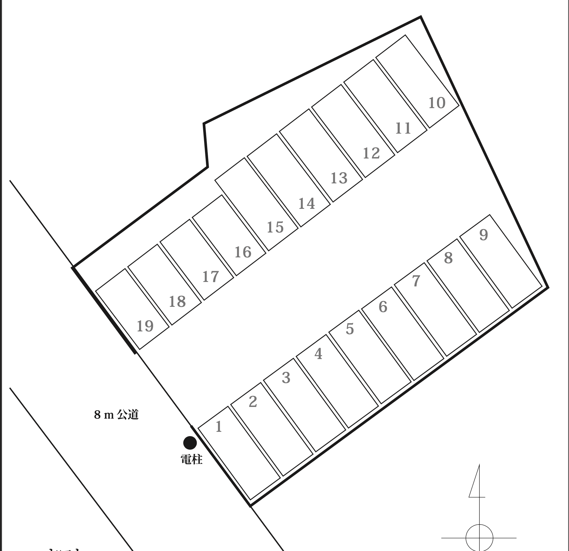 富田駐車場の駐車配置図