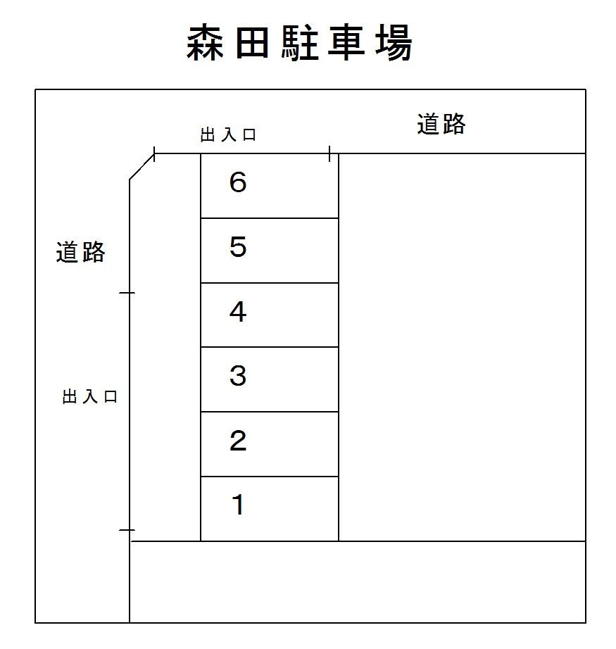 下中村町1-50駐車場の駐車配置図
