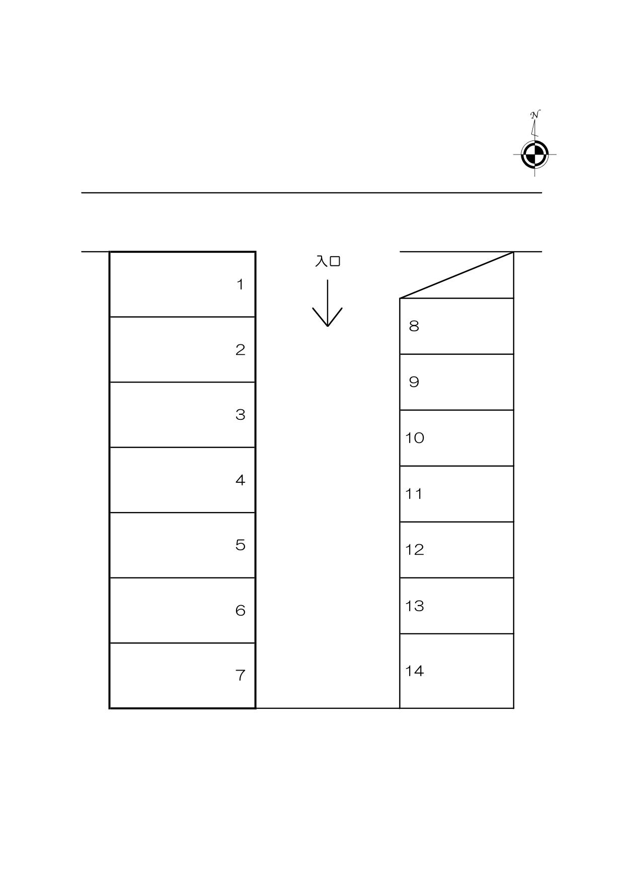 兵団・和田駐車場の駐車配置図