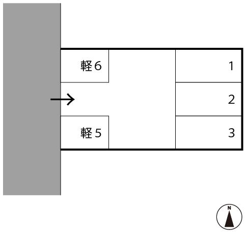 畑寺2丁目大関駐車場の駐車配置図