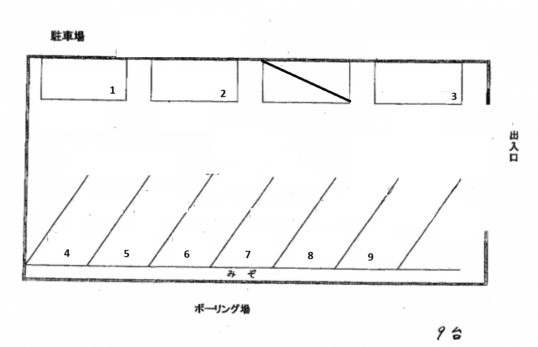 清心町月極駐車場の駐車配置図