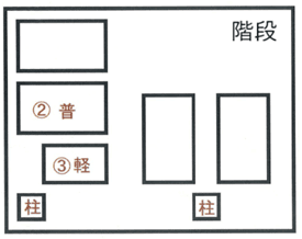桜マンション別館駐車場の駐車配置図