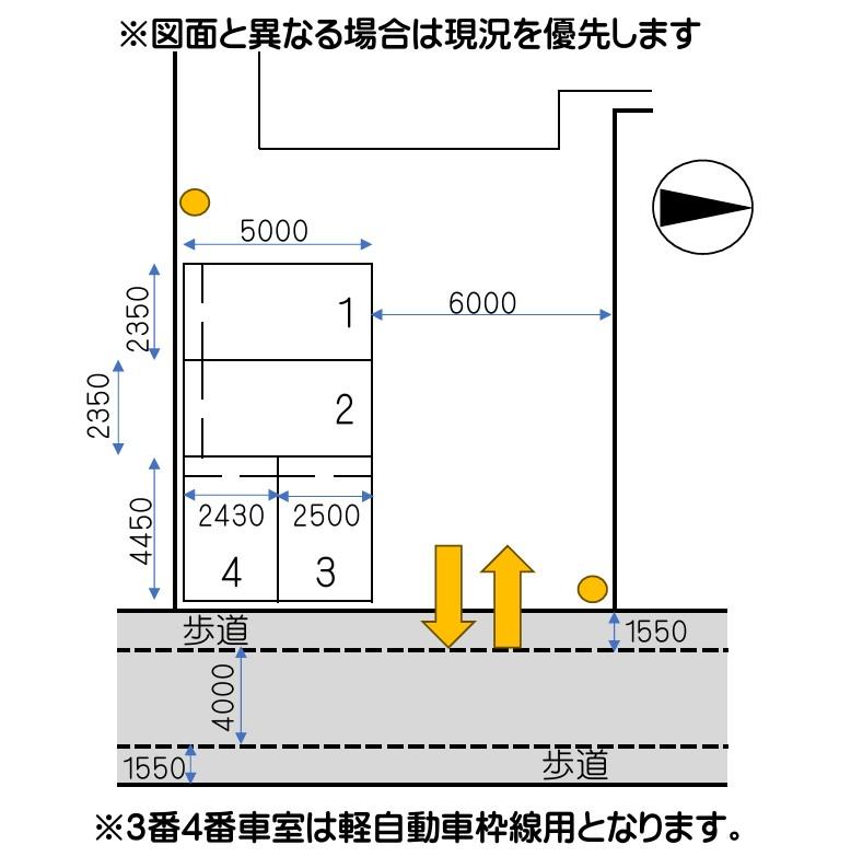 IM第15今里モータープールの駐車配置図