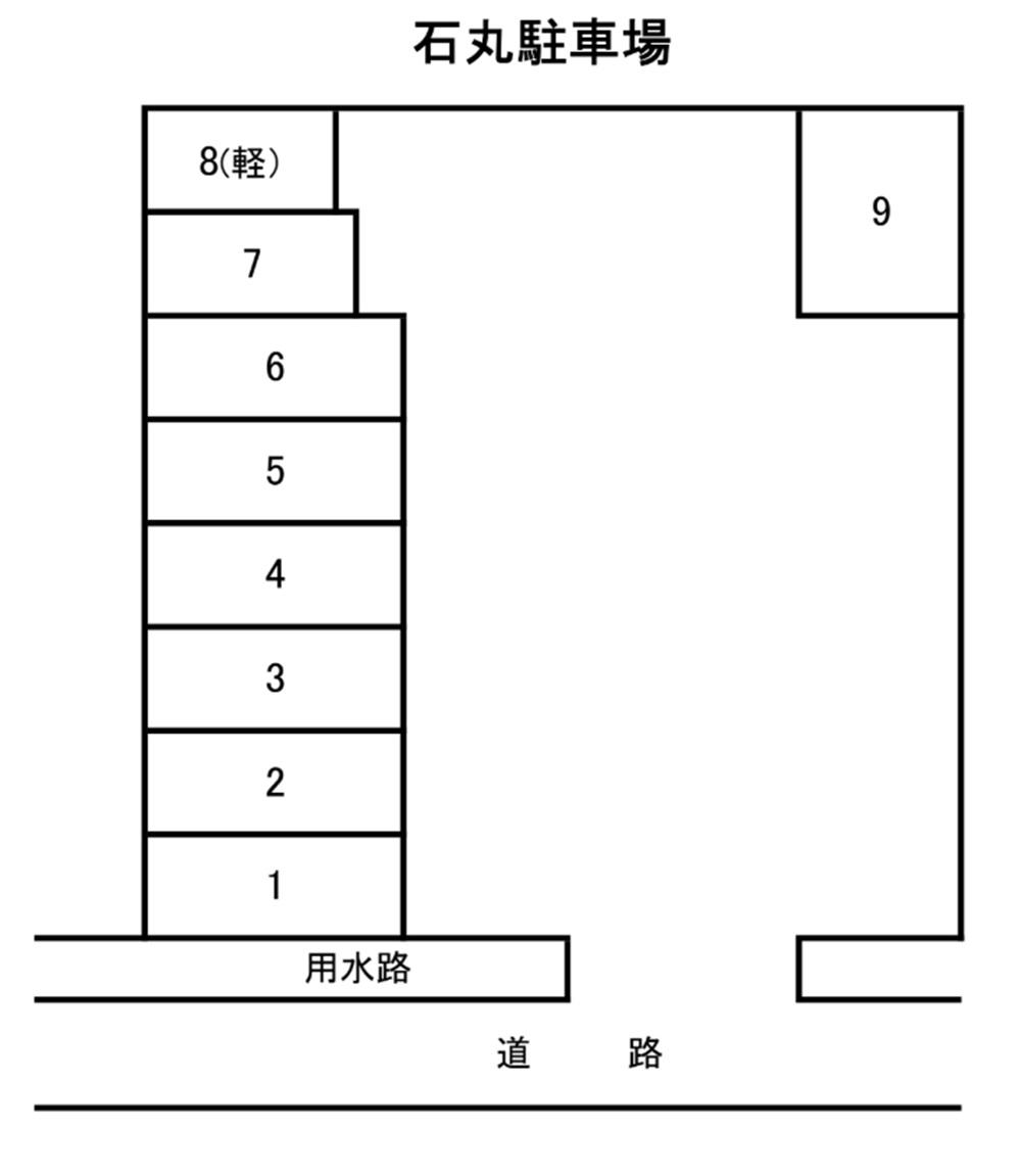 石丸駐車場の駐車配置図
