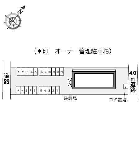 マロンハイツ(21828)の駐車配置図