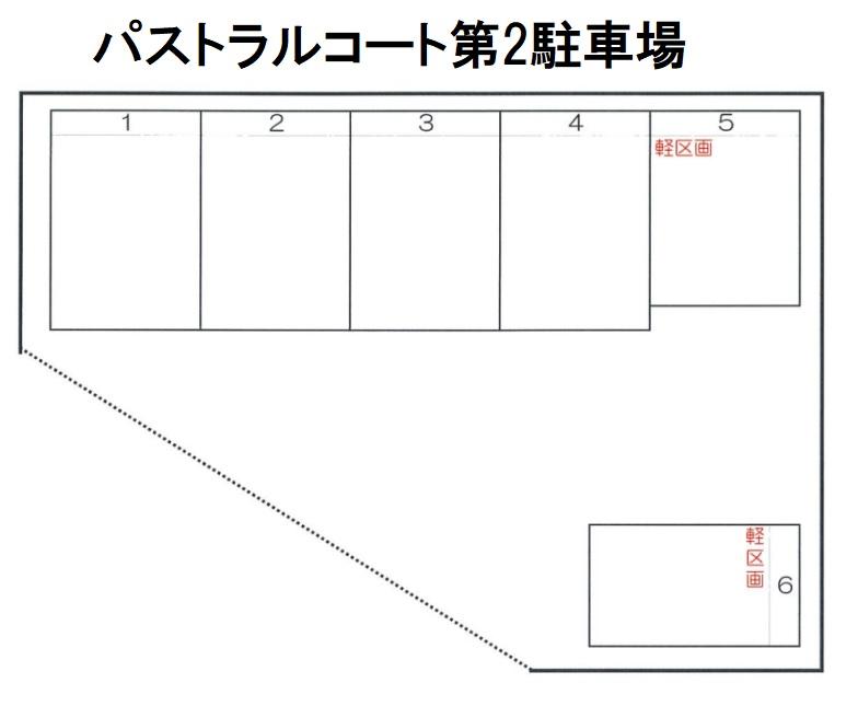 パストラルコート第2駐車場の駐車配置図