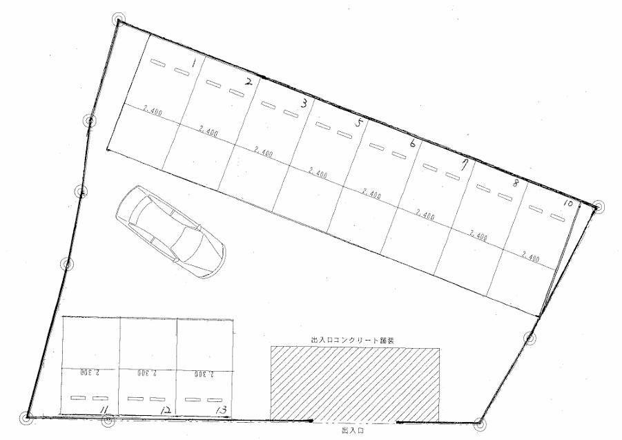 赤羽根TO駐車場の駐車配置図