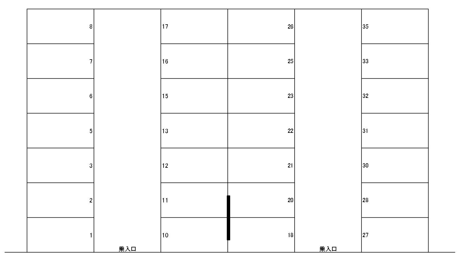 駅南パーキングの駐車配置図