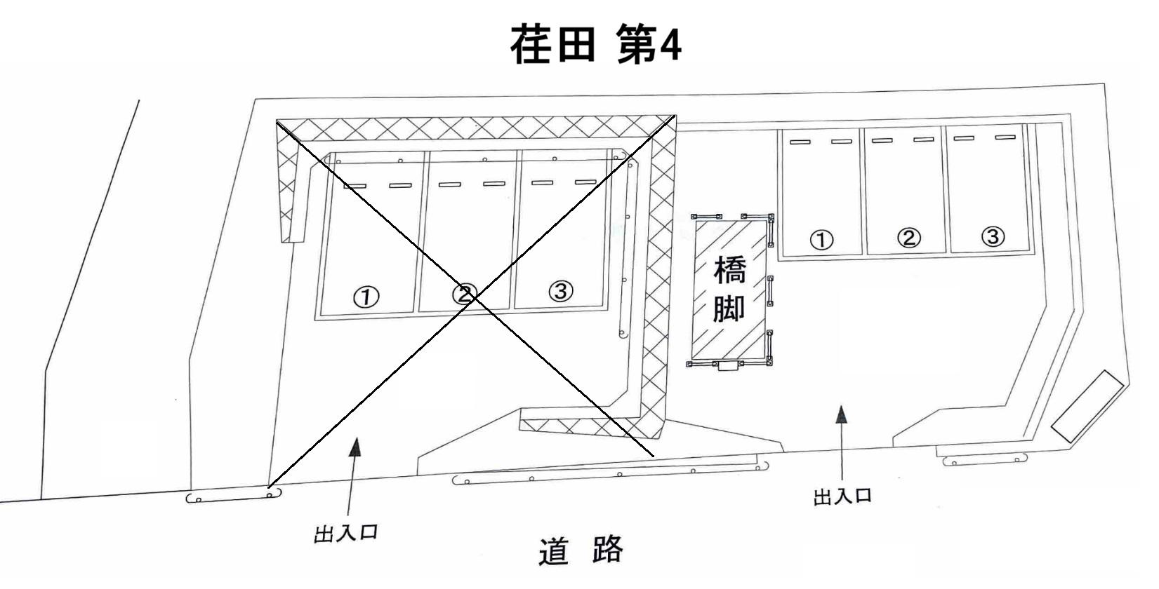 【TD】荏田第4駐車場の駐車配置図