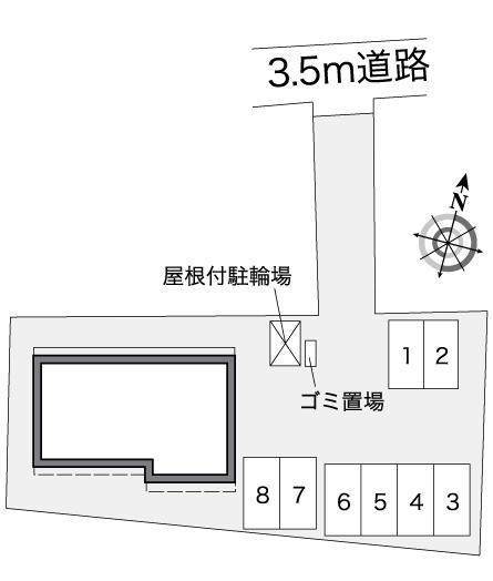 クレール(39355)の駐車配置図