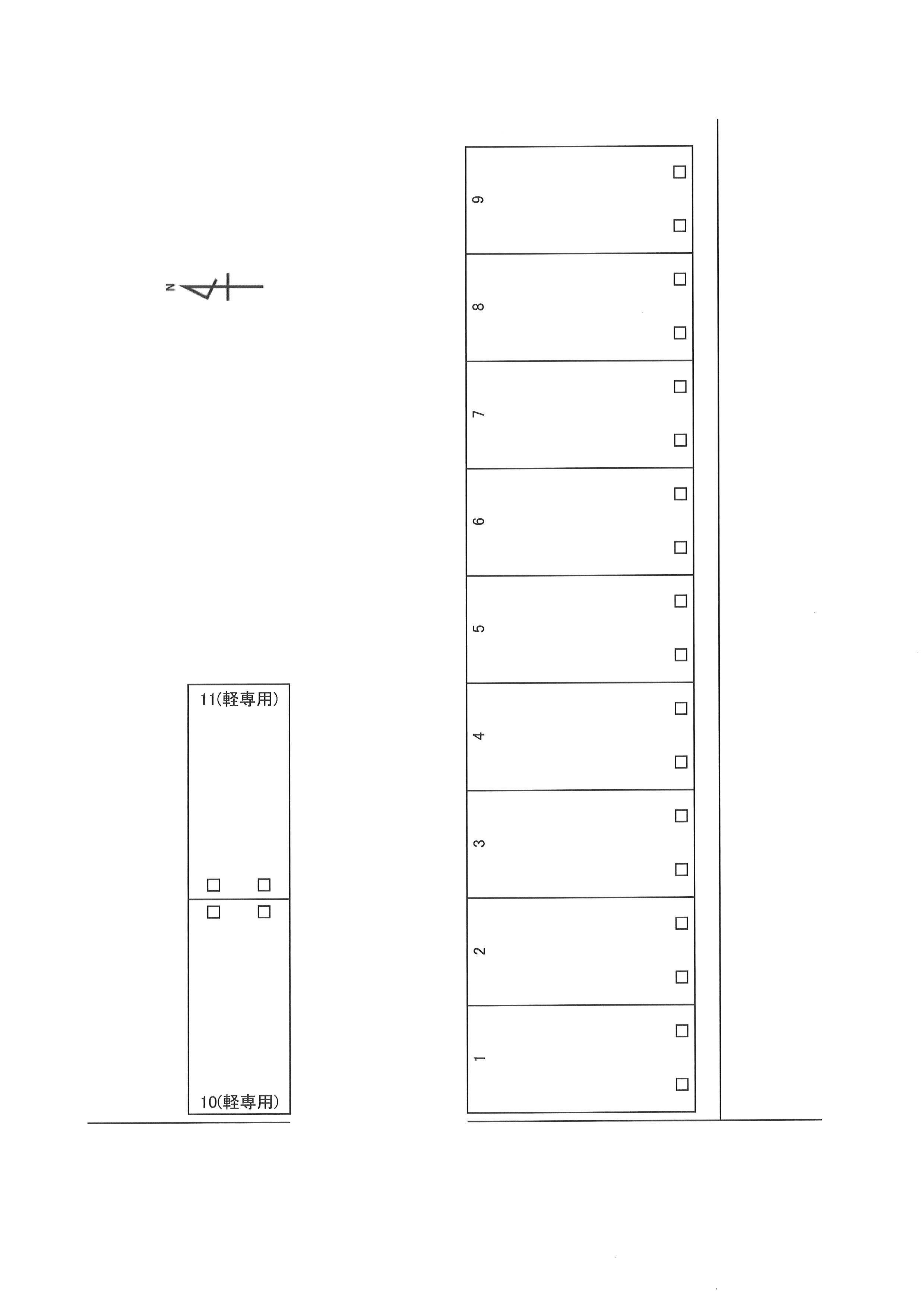 信(シン)太田町パーキングの駐車配置図