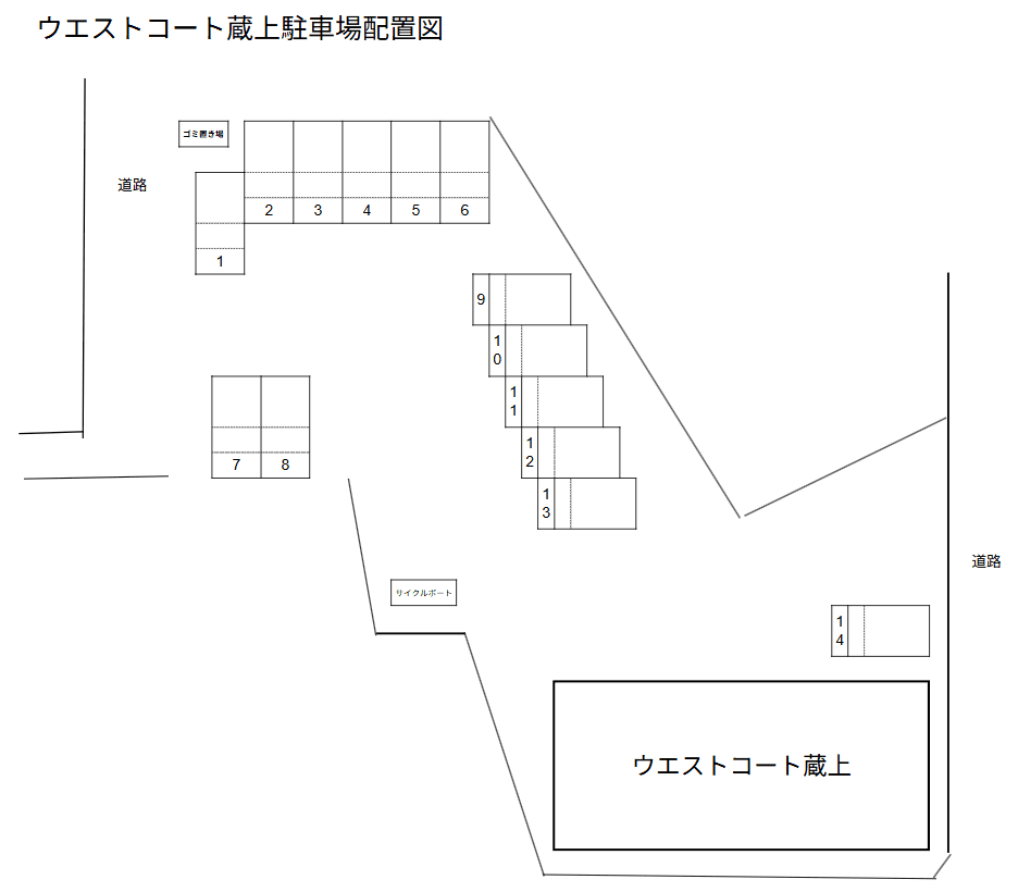 ウエストコート蔵上の駐車配置図
