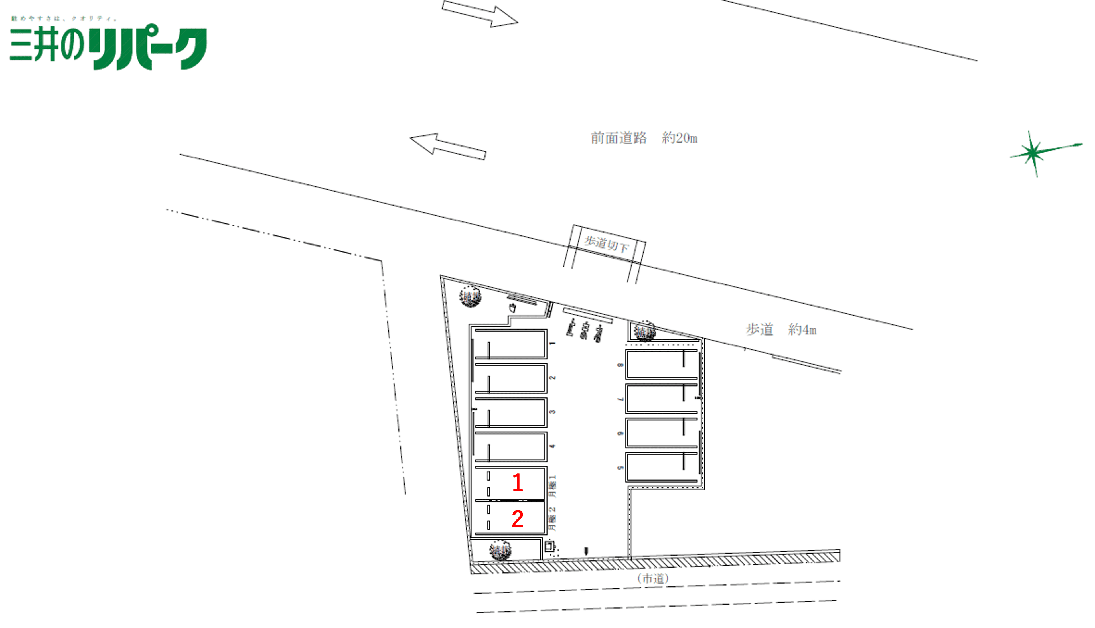 船橋北本町1丁目第3の駐車配置図