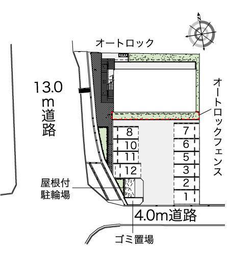 松山インターⅢ(42319)の駐車配置図