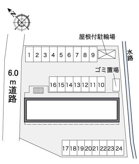 クレールⅡ(36506)の駐車配置図