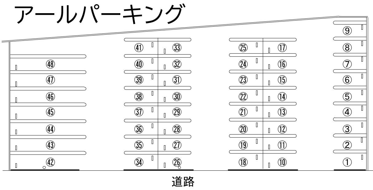 アールパーキングの駐車配置図