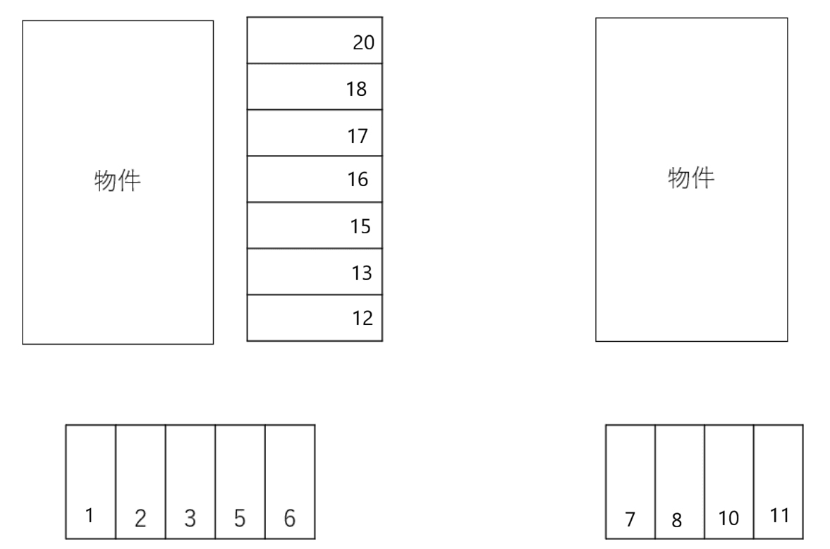 ガーデンコートAの駐車配置図