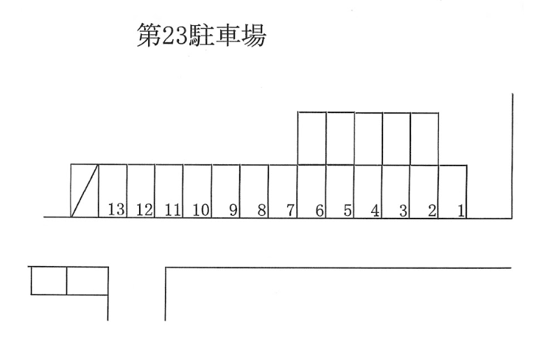 第23駐車場の駐車配置図