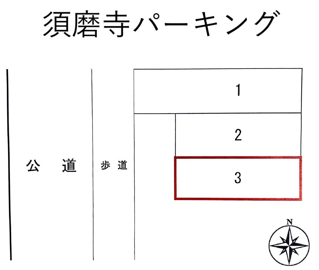 須磨寺パーキングの駐車配置図