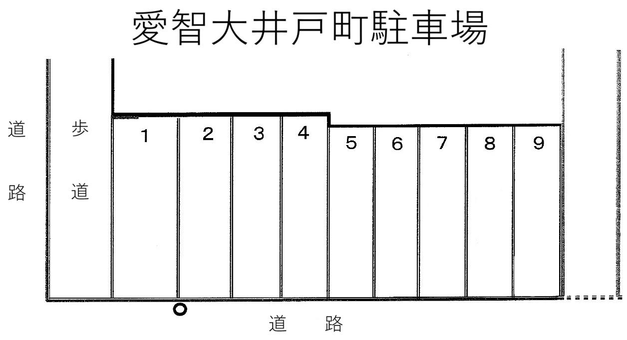 愛智大井戸町駐車場の駐車配置図